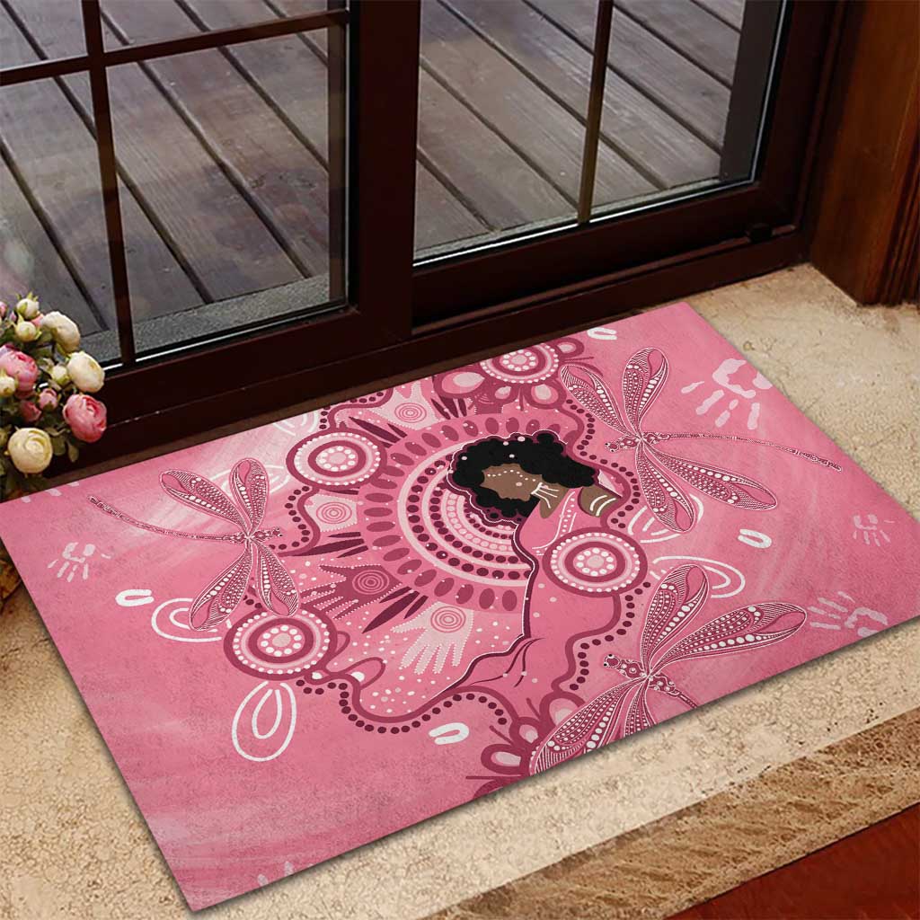 Australia Women's Day Aboriginal Rubber Doormat Mother's Love
