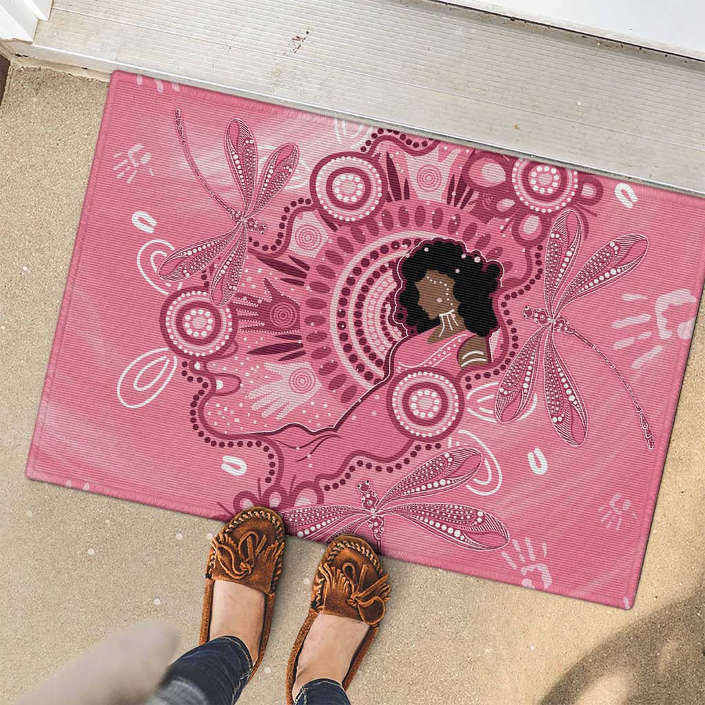 Australia Women's Day Aboriginal Rubber Doormat Mother's Love