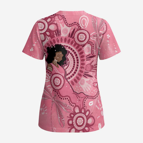 Australia Women's Day Aboriginal Scrub Top Mother's Love - Aussie Hoodie