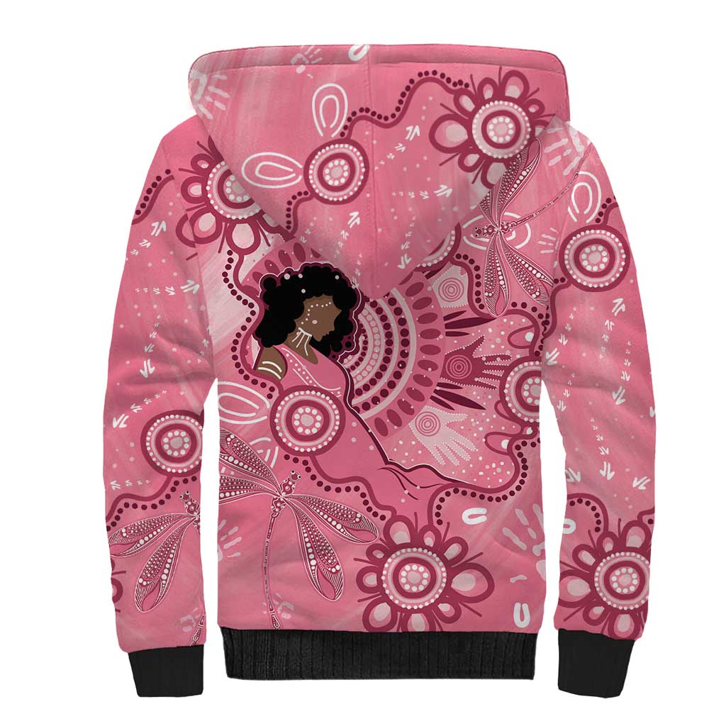Australia Women's Day Aboriginal Sherpa Hoodie Mother's Love