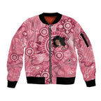 Australia Women's Day Aboriginal Sleeve Zip Bomber Jacket Mother's Love