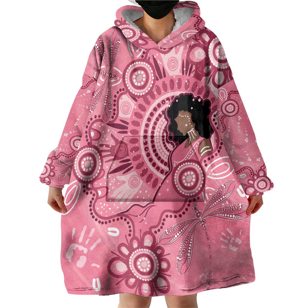 Australia Women's Day Aboriginal Wearable Blanket Hoodie Mother's Love