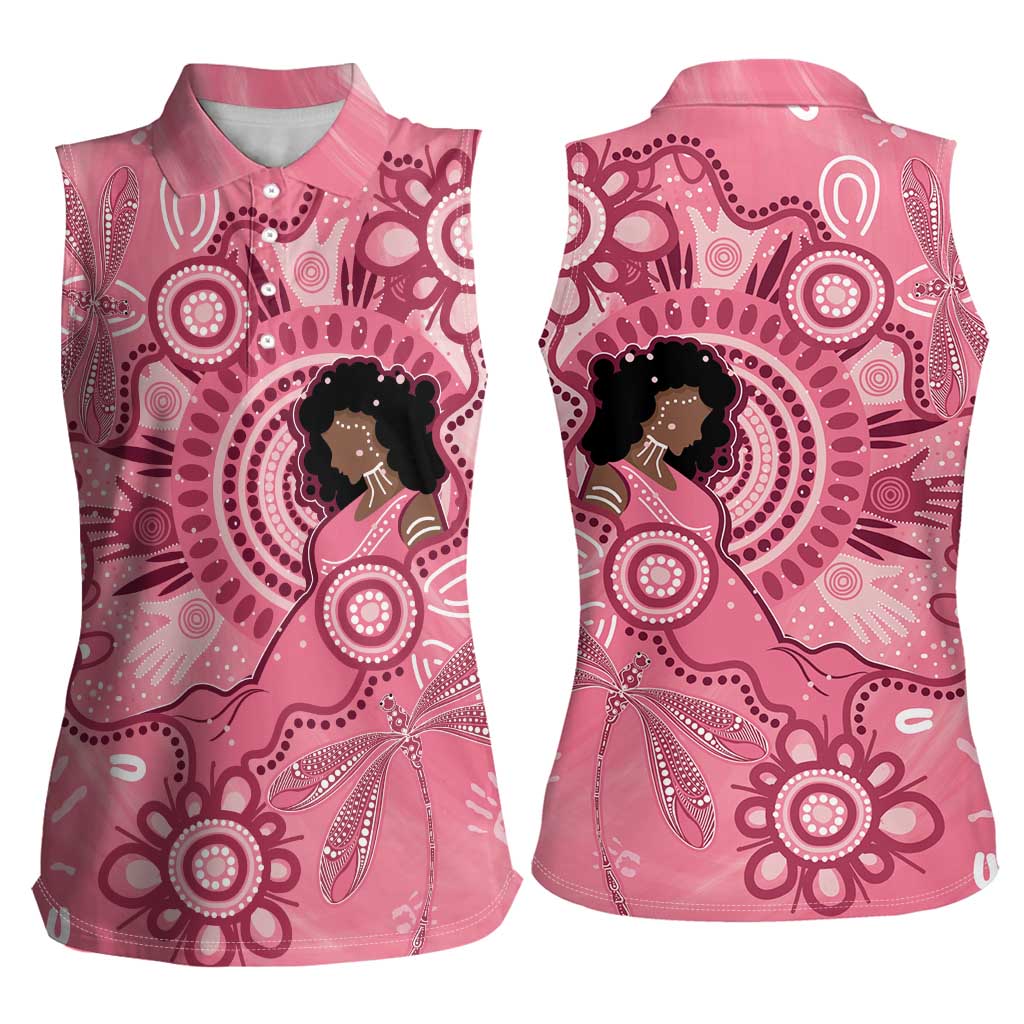 Australia Women's Day Aboriginal Women Sleeveless Polo Shirt Mother's Love