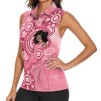 Australia Women's Day Aboriginal Women Sleeveless Polo Shirt Mother's Love