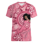 Australia Women's Day Aboriginal Women V-Neck T-Shirt Mother's Love