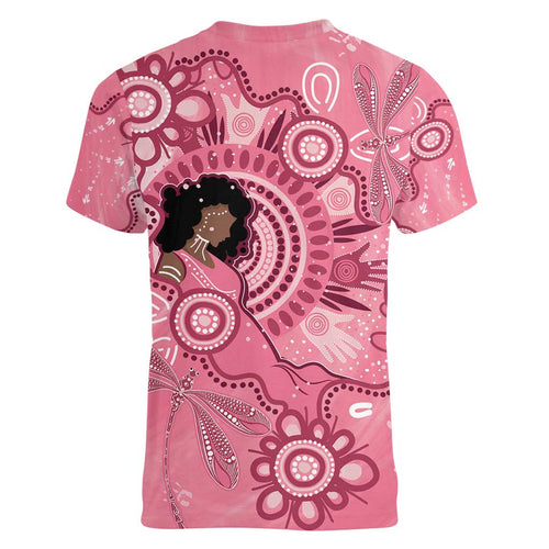 Australia Women's Day Aboriginal Women V-Neck T-Shirt Mother's Love