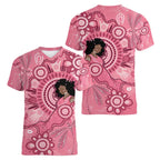 Australia Women's Day Aboriginal Women V-Neck T-Shirt Mother's Love