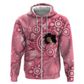 Australia Women's Day Aboriginal Zip Hoodie Mother's Love