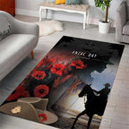 Anzac Day Area Rug Women In War - Lest We Forget