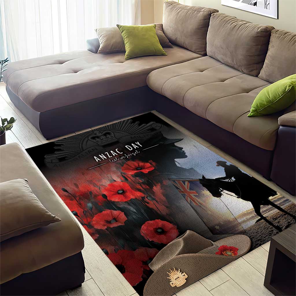 Anzac Day Area Rug Women In War - Lest We Forget