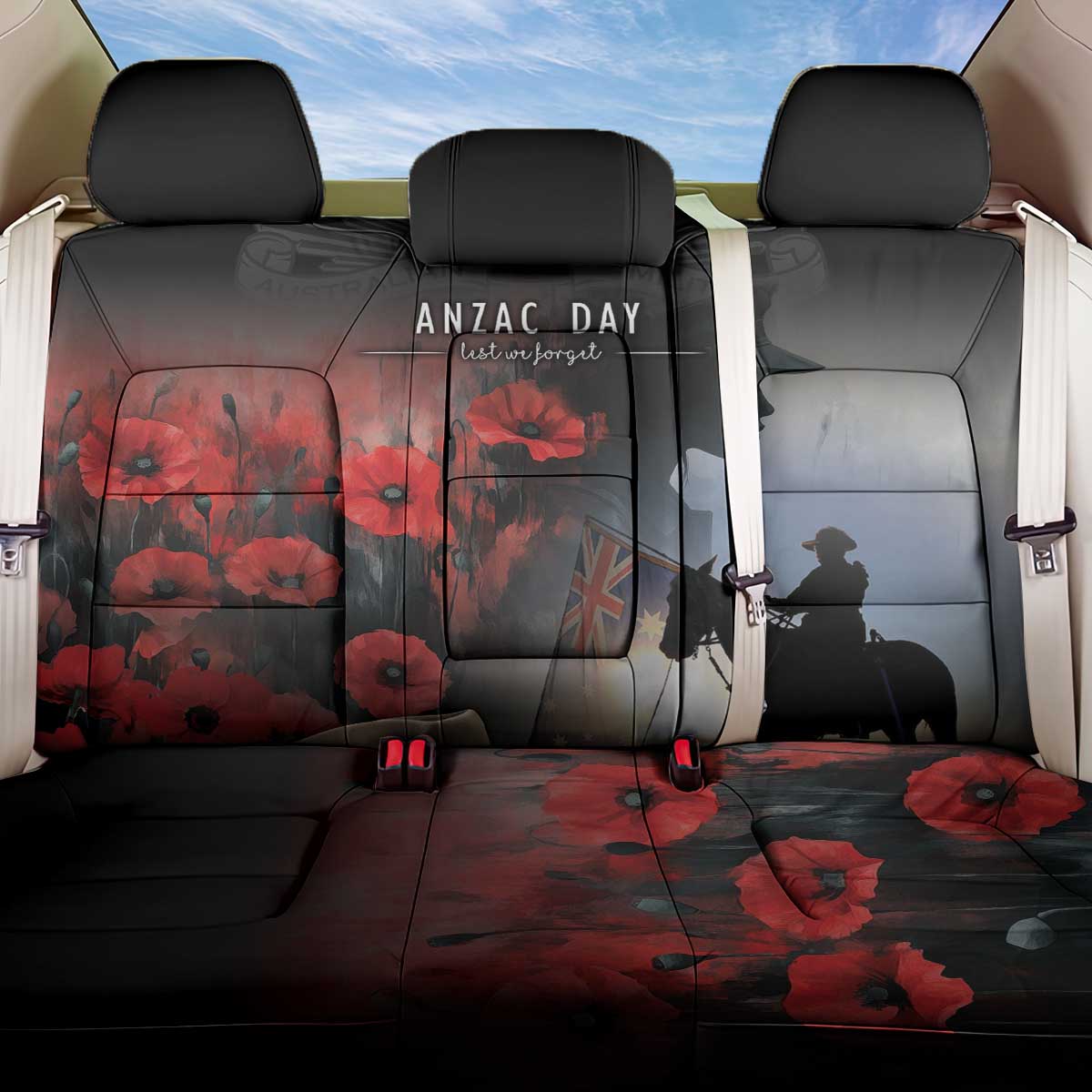 Anzac Day Back Car Seat Cover Women In War - Lest We Forget