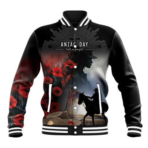 Anzac Day Baseball Jacket Women In War - Lest We Forget