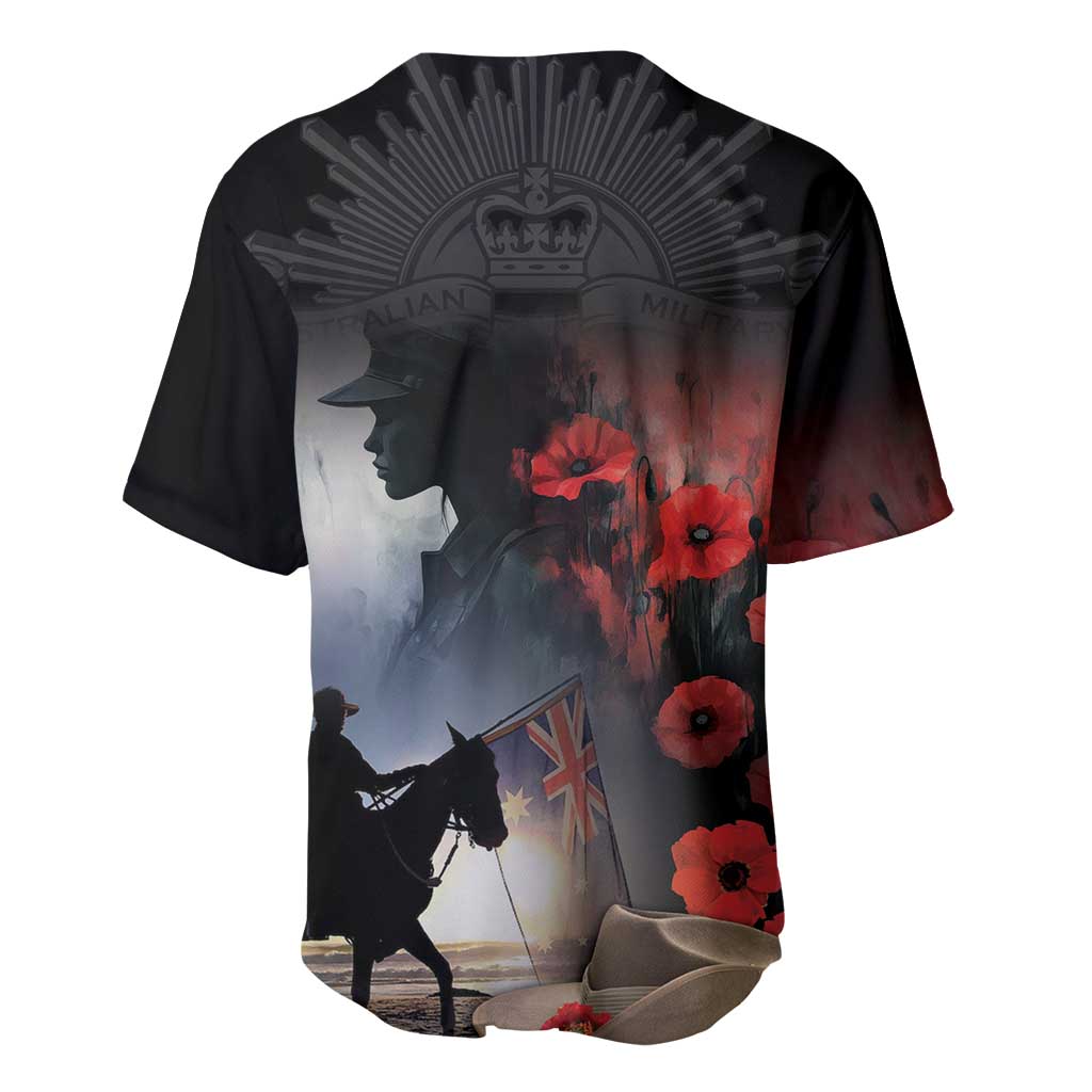 Anzac Day Baseball Jersey Women In War - Lest We Forget