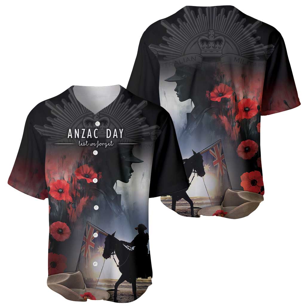 Anzac Day Baseball Jersey Women In War - Lest We Forget