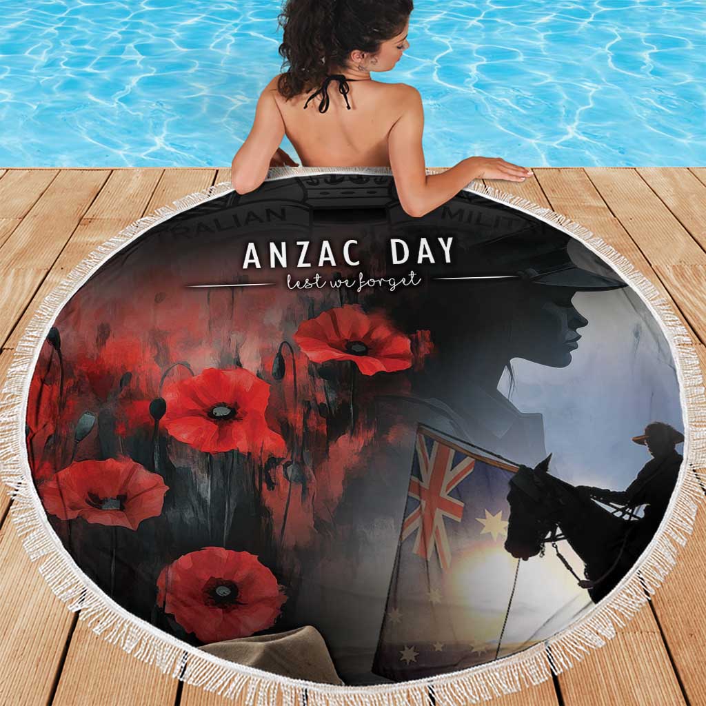 Anzac Day Beach Blanket Women In War - Lest We Forget