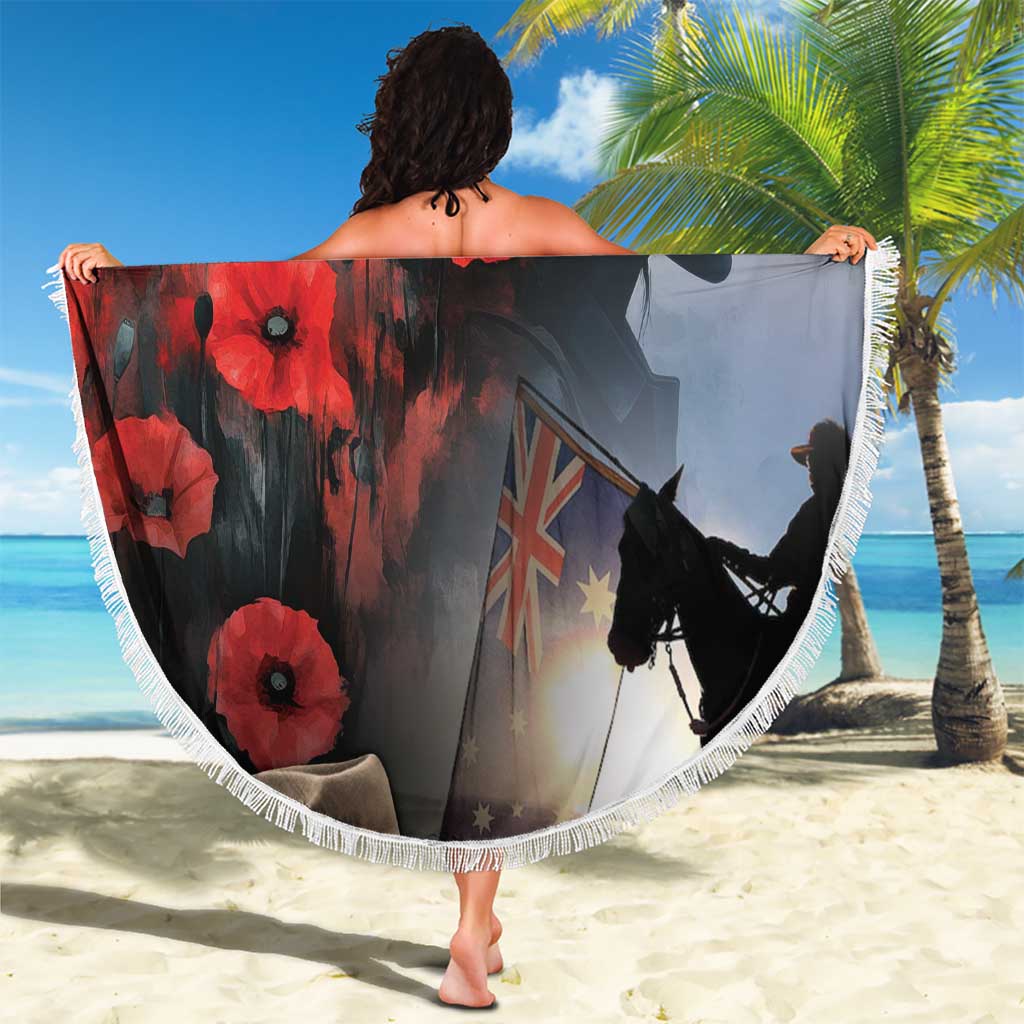 Anzac Day Beach Blanket Women In War - Lest We Forget