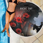 Anzac Day Beach Blanket Women In War - Lest We Forget