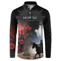 Anzac Day Button Sweatshirt Women In War - Lest We Forget