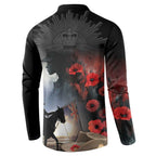 Anzac Day Button Sweatshirt Women In War - Lest We Forget