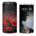 Anzac Day 4 in 1 Can Cooler Tumbler Women In War - Lest We Forget