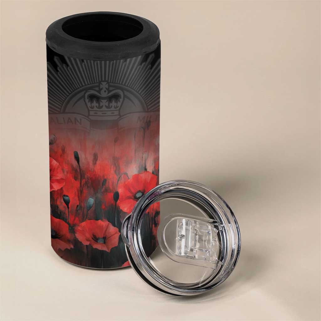Anzac Day 4 in 1 Can Cooler Tumbler Women In War - Lest We Forget