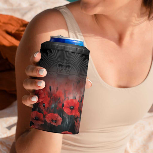 Anzac Day 4 in 1 Can Cooler Tumbler Women In War - Lest We Forget