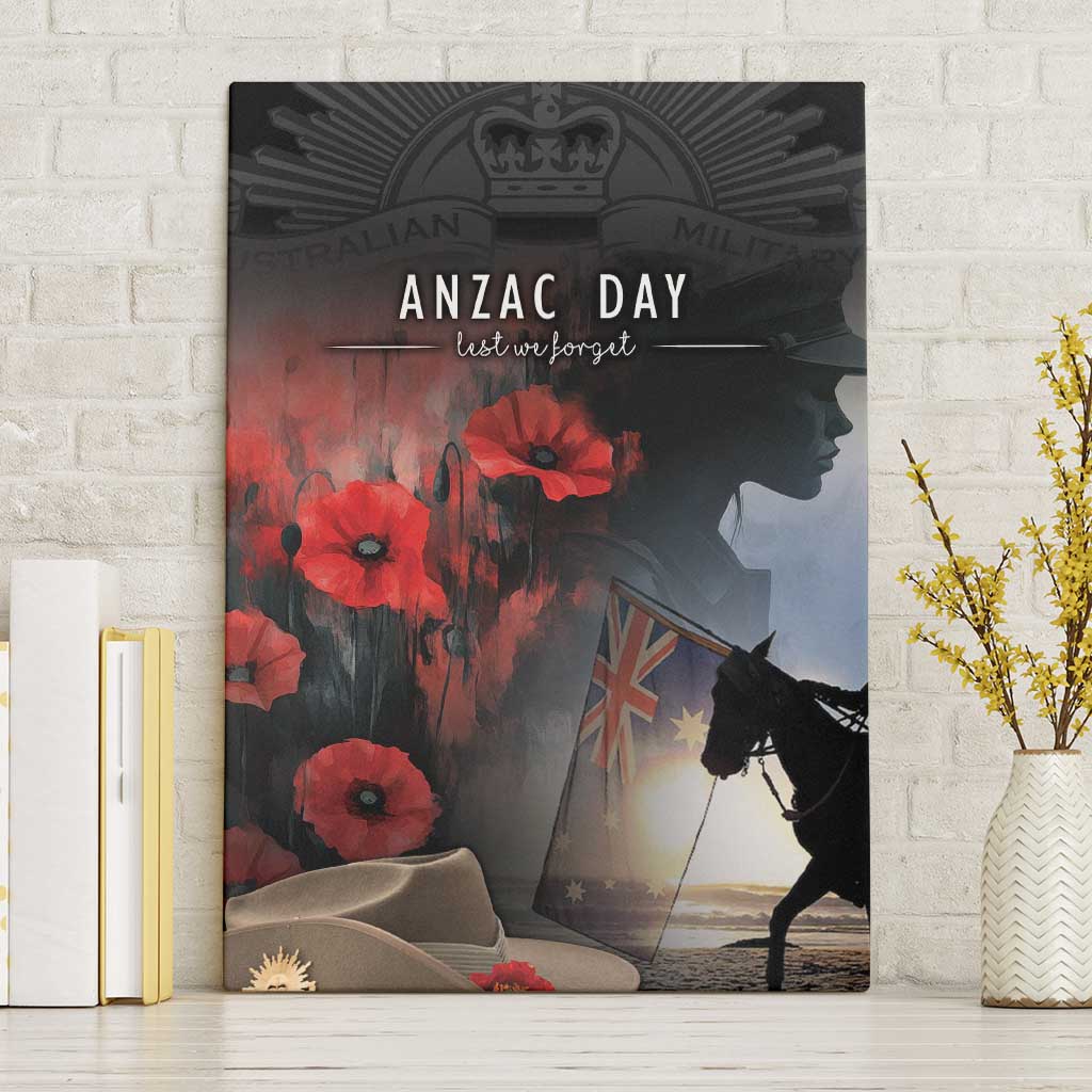 Anzac Day Canvas Wall Art Women In War - Lest We Forget