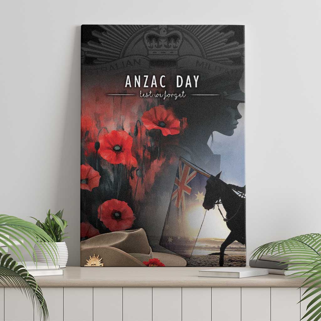 Anzac Day Canvas Wall Art Women In War - Lest We Forget