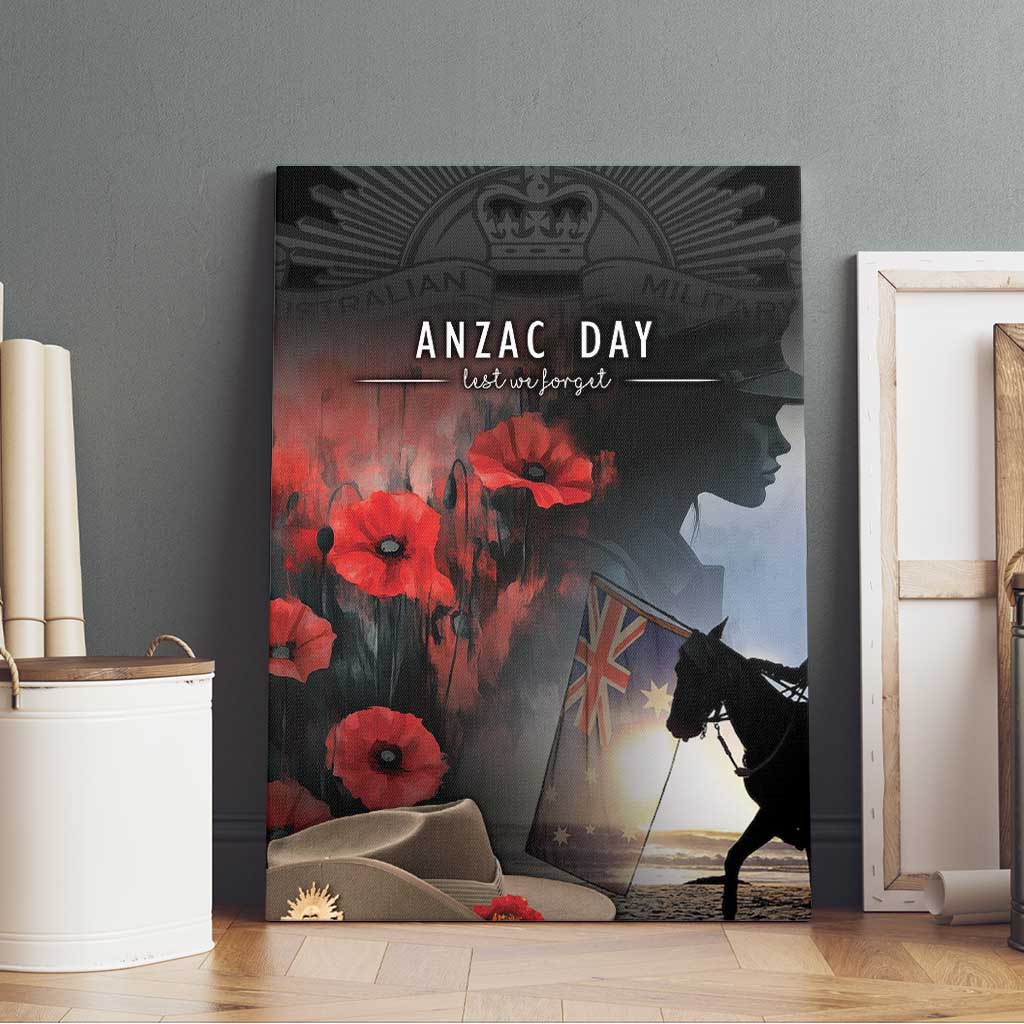 Anzac Day Canvas Wall Art Women In War - Lest We Forget