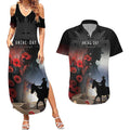 Anzac Day Couples Matching Summer Maxi Dress and Hawaiian Shirt Women In War - Lest We Forget