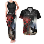 Anzac Day Couples Matching Tank Maxi Dress and Hawaiian Shirt Women In War - Lest We Forget