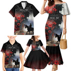 Anzac Day Family Matching Mermaid Dress and Hawaiian Shirt Women In War - Lest We Forget
