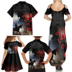 Anzac Day Family Matching Summer Maxi Dress and Hawaiian Shirt Women In War - Lest We Forget