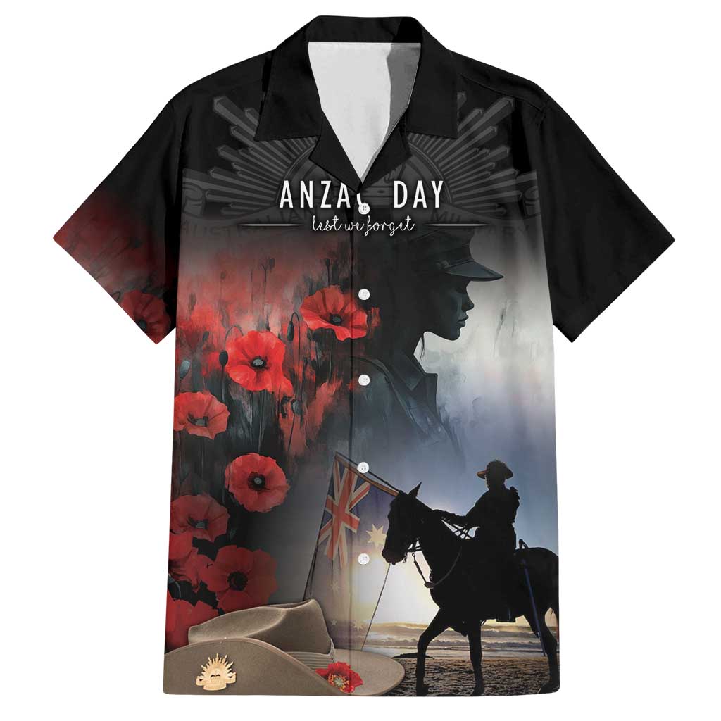 Anzac Day Family Matching Summer Maxi Dress and Hawaiian Shirt Women In War - Lest We Forget