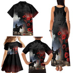 Anzac Day Family Matching Tank Maxi Dress and Hawaiian Shirt Women In War - Lest We Forget