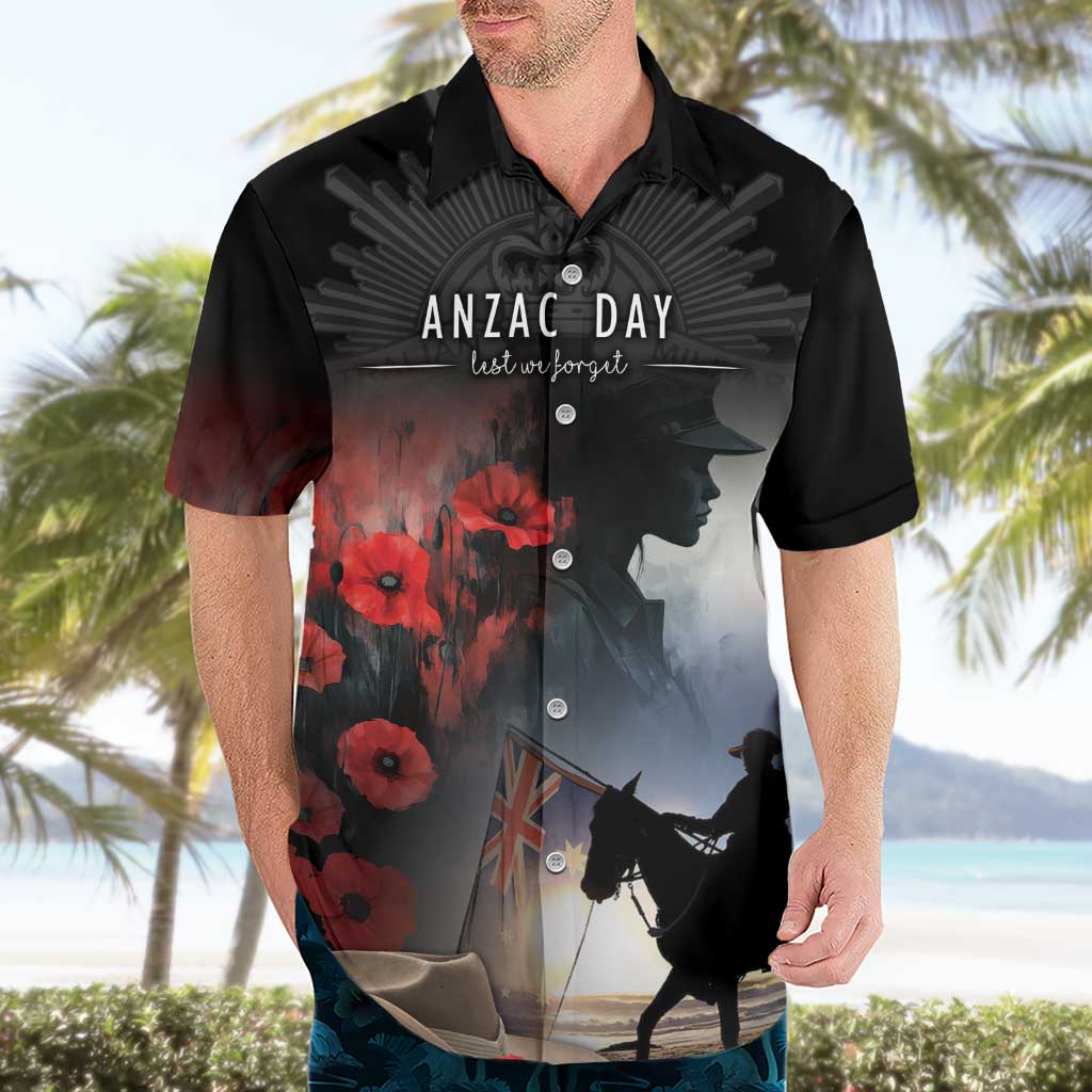 Anzac Day Hawaiian Shirt Women In War - Lest We Forget