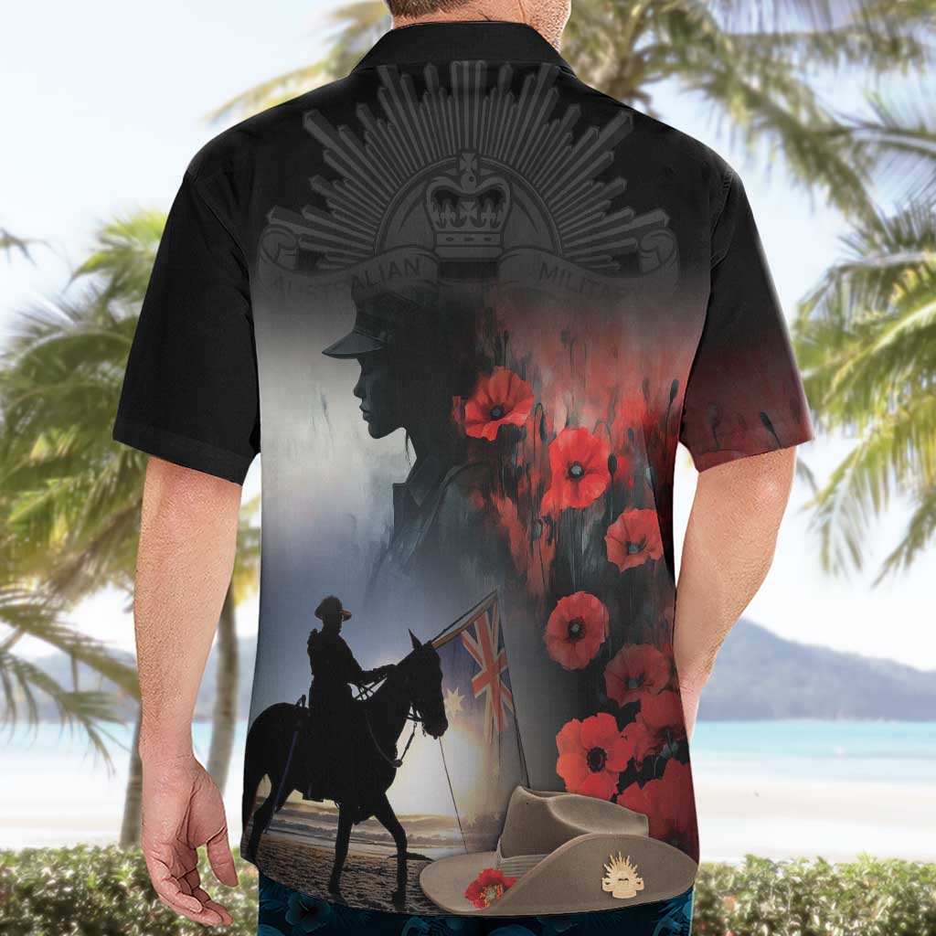 Anzac Day Hawaiian Shirt Women In War - Lest We Forget