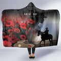 Anzac Day Hooded Blanket Women In War - Lest We Forget