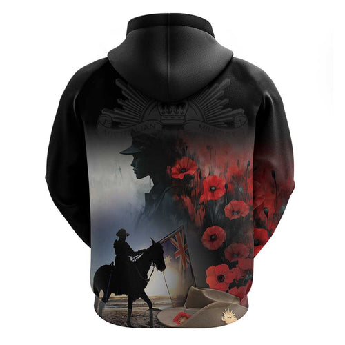 Anzac Day Hoodie Women In War - Lest We Forget