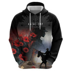 Anzac Day Hoodie Women In War - Lest We Forget