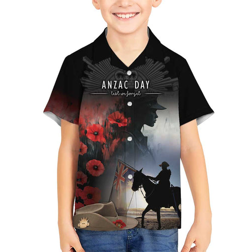 Anzac Day Kid Hawaiian Shirt Women In War - Lest We Forget