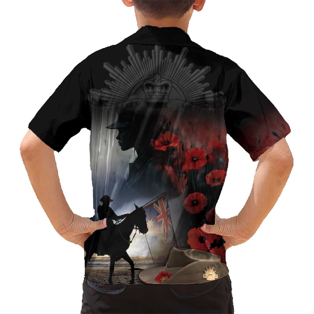Anzac Day Kid Hawaiian Shirt Women In War - Lest We Forget