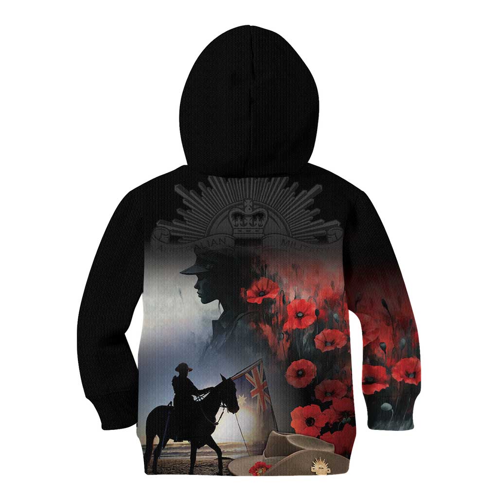 Anzac Day Kid Hoodie Women In War - Lest We Forget