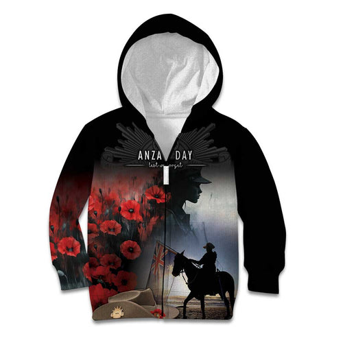 Anzac Day Kid Hoodie Women In War - Lest We Forget
