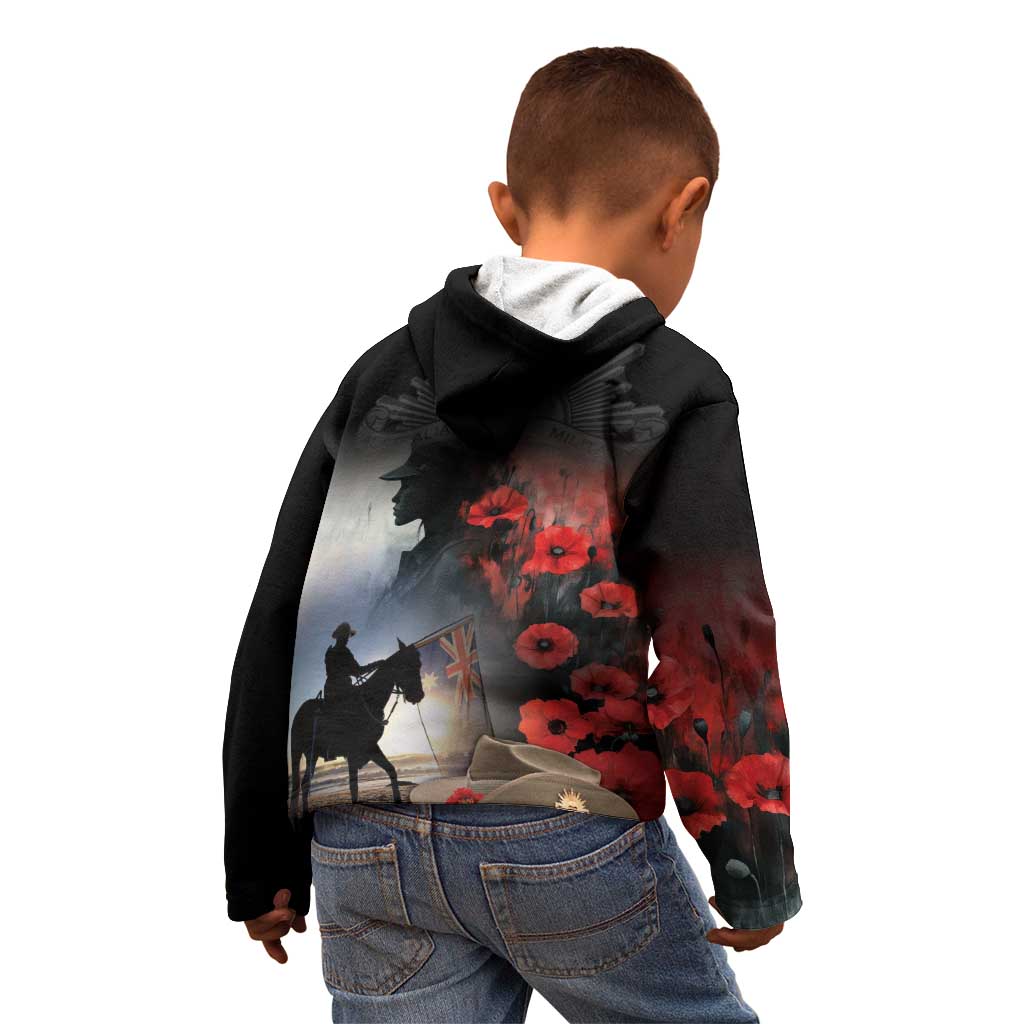 Anzac Day Kid Hoodie Women In War - Lest We Forget