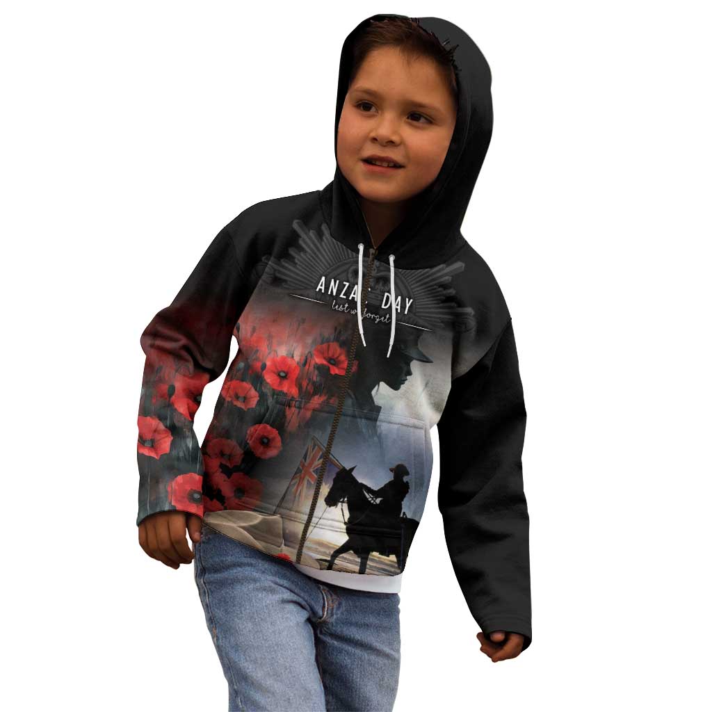 Anzac Day Kid Hoodie Women In War - Lest We Forget