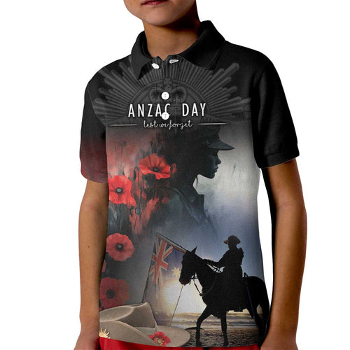Anzac Day Kid Polo Shirt Women In War - Lest We Forget