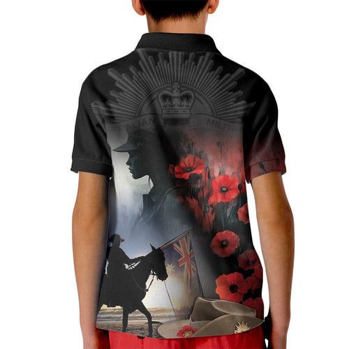 Anzac Day Kid Polo Shirt Women In War - Lest We Forget