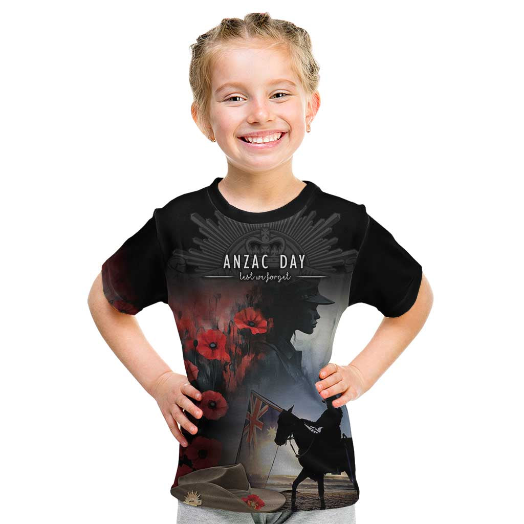 Anzac Day Kid T Shirt Women In War - Lest We Forget
