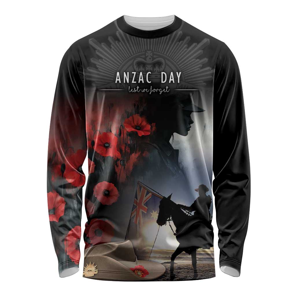 Anzac Day Long Sleeve Shirt Women In War - Lest We Forget